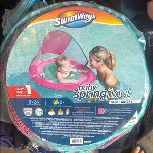 Baby Spring Float with Canopy - Pink